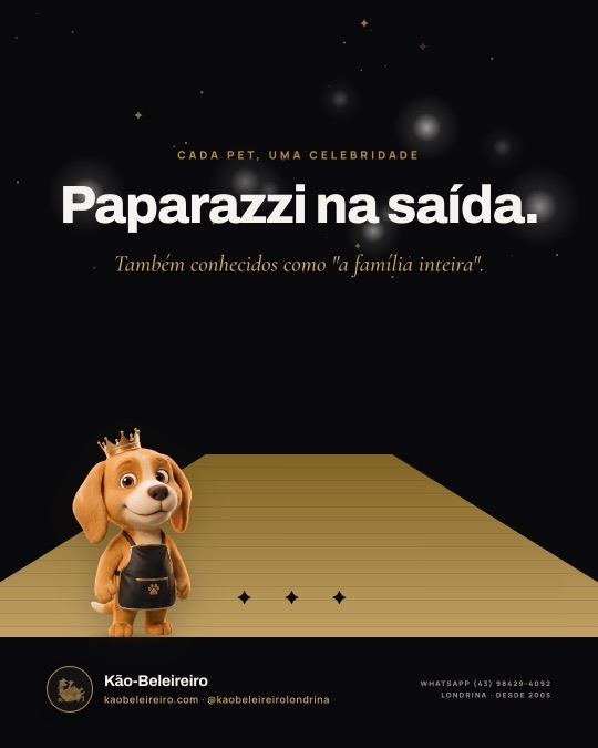 Paparazzi na saída.